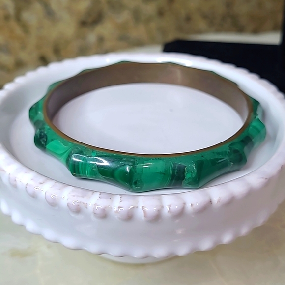 Malachite Bangle Set - Picture 2 of 5